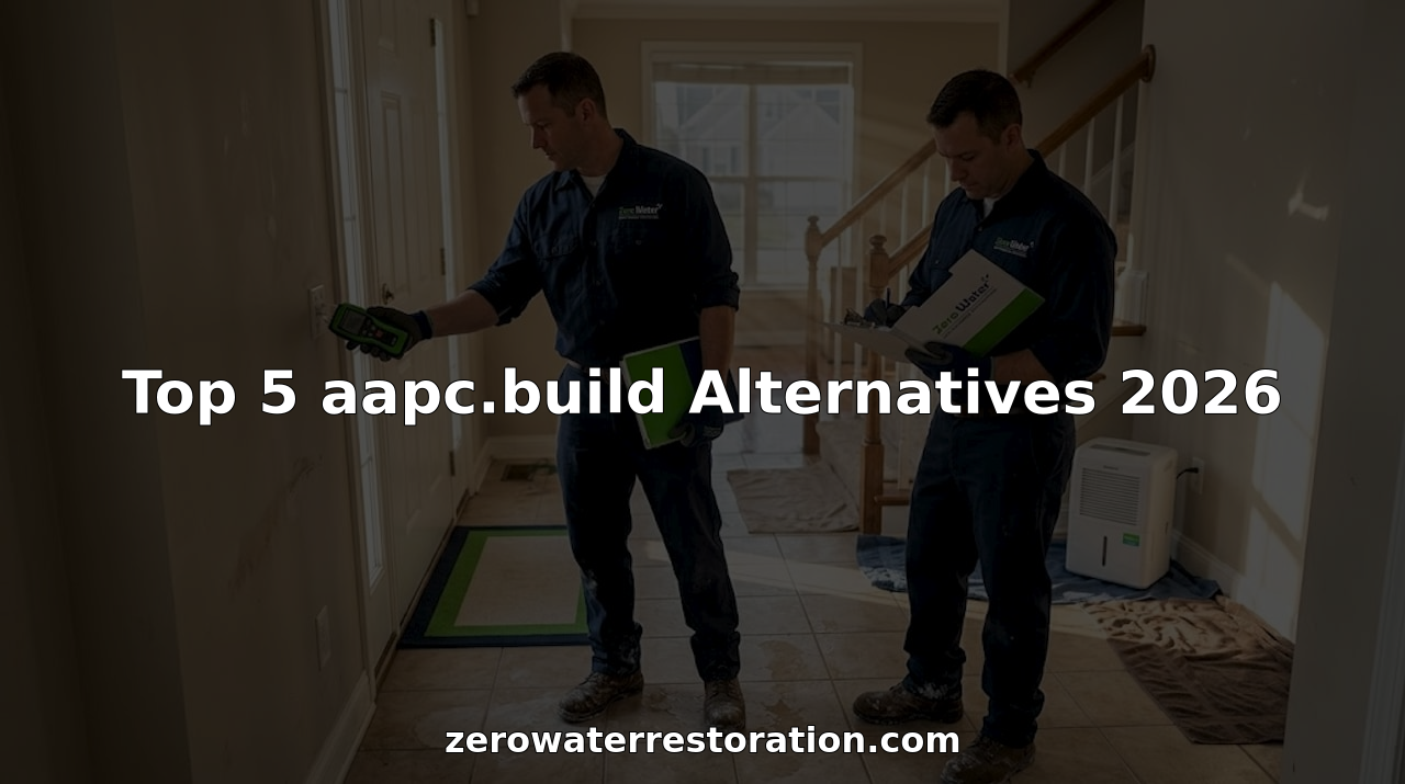 Restoration specialists evaluating suburban water damage