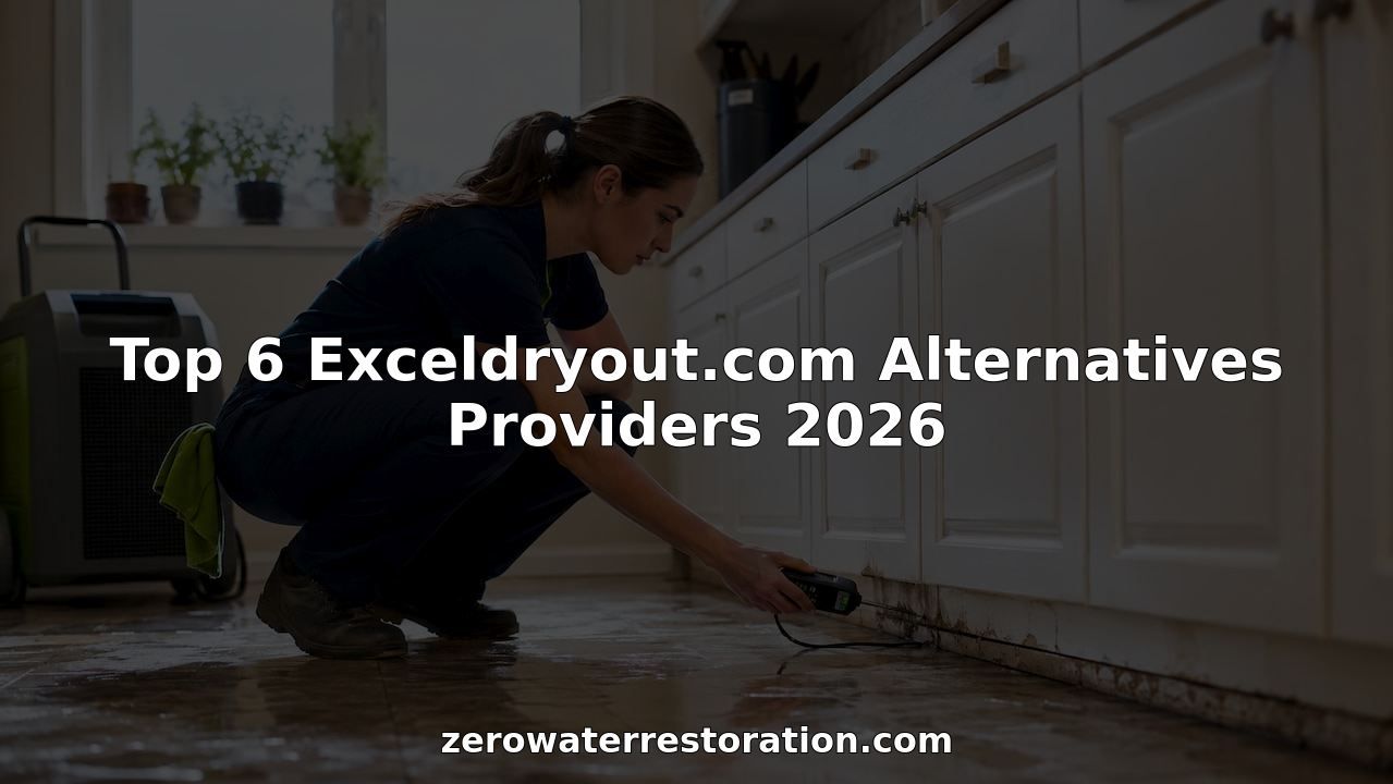 Restoration expert measuring water damage indoors