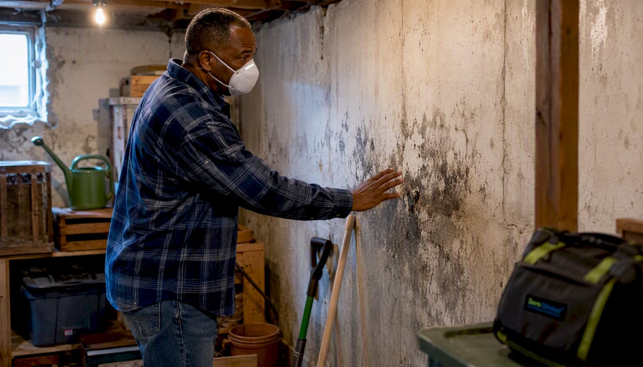 1785388798907_Homeowner-inspecting-mold-growth-in-basement Homeowner inspecting mold growth in basement